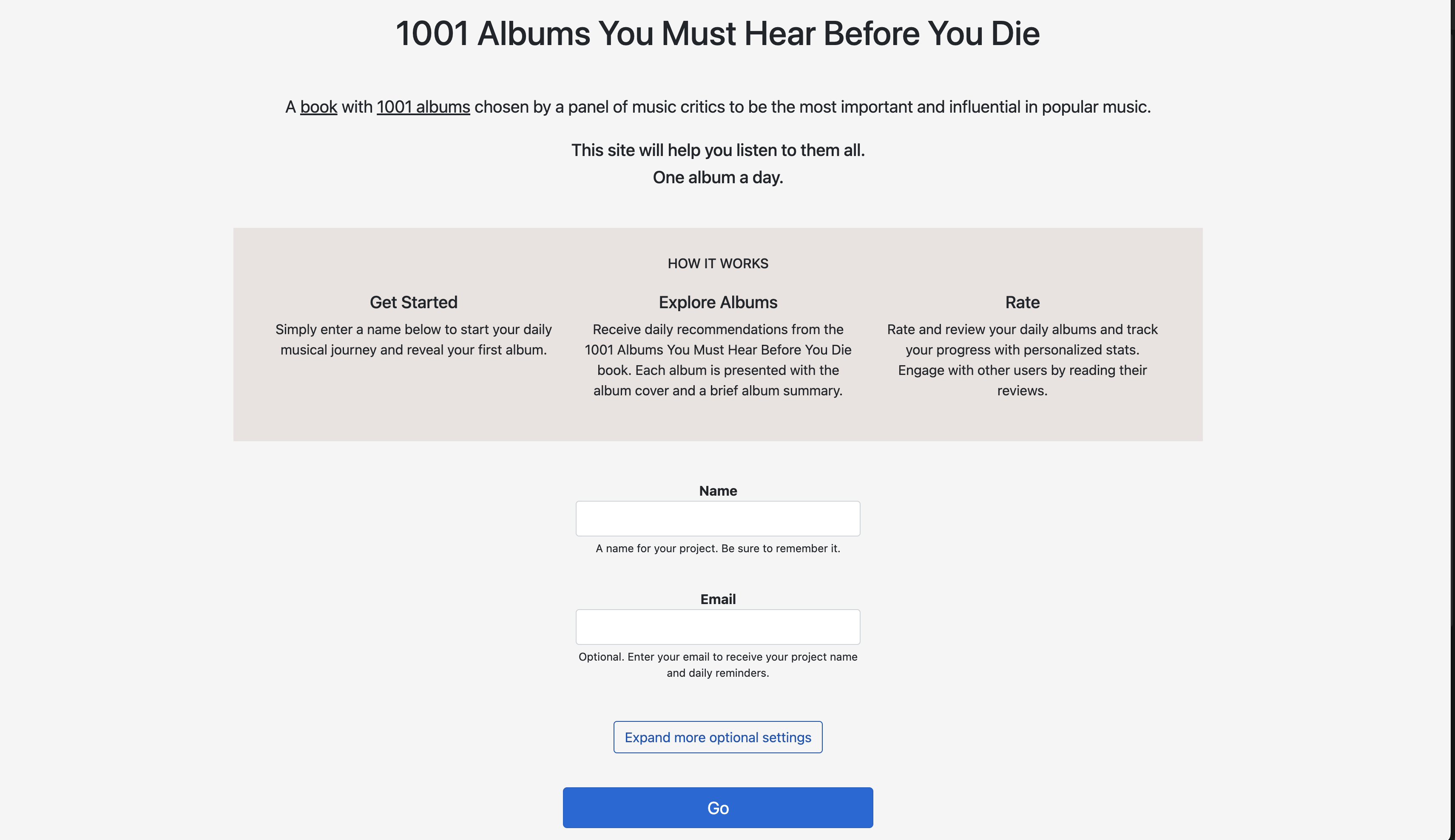 1001 Albums Generator
