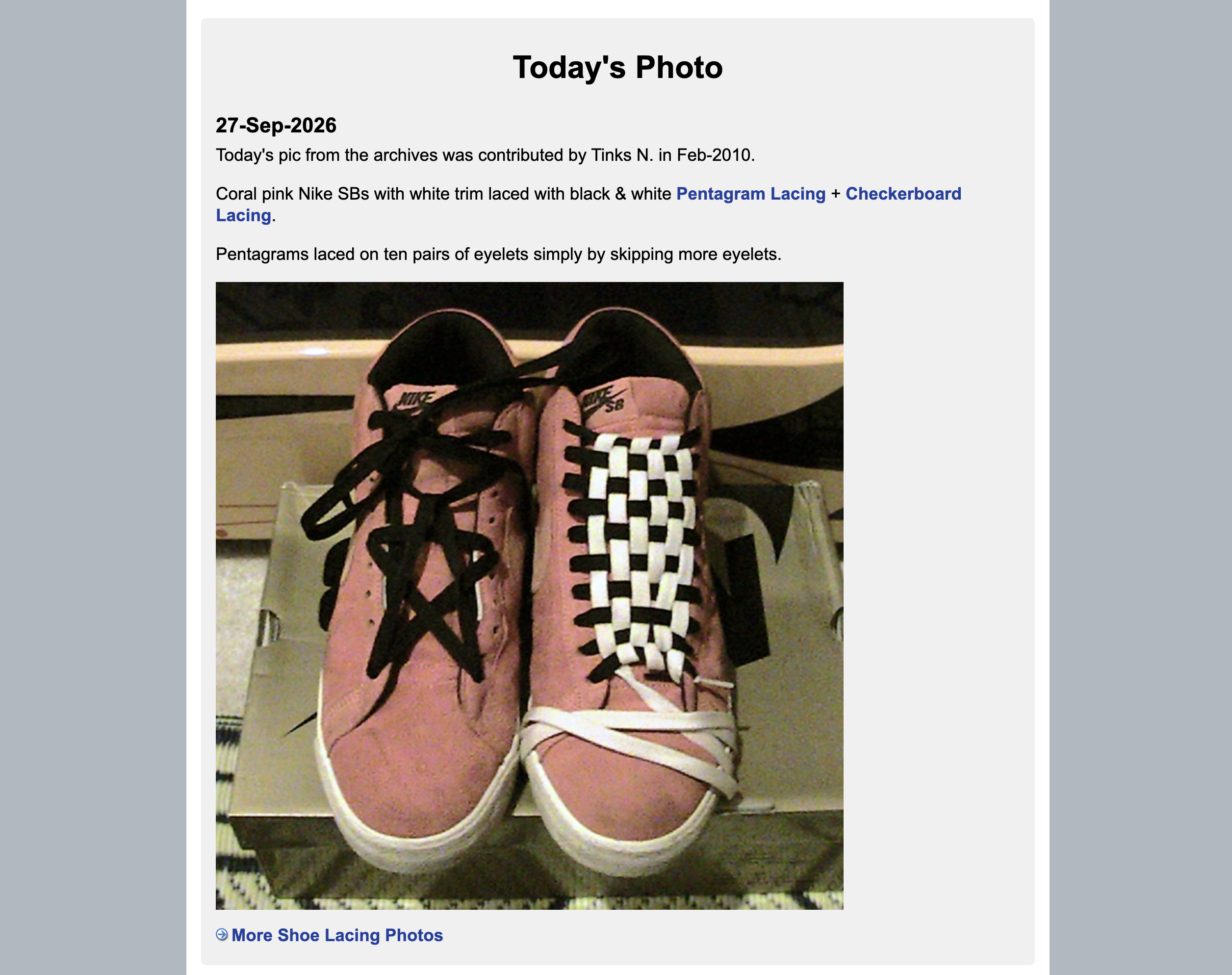 Ian's Shoelace Site