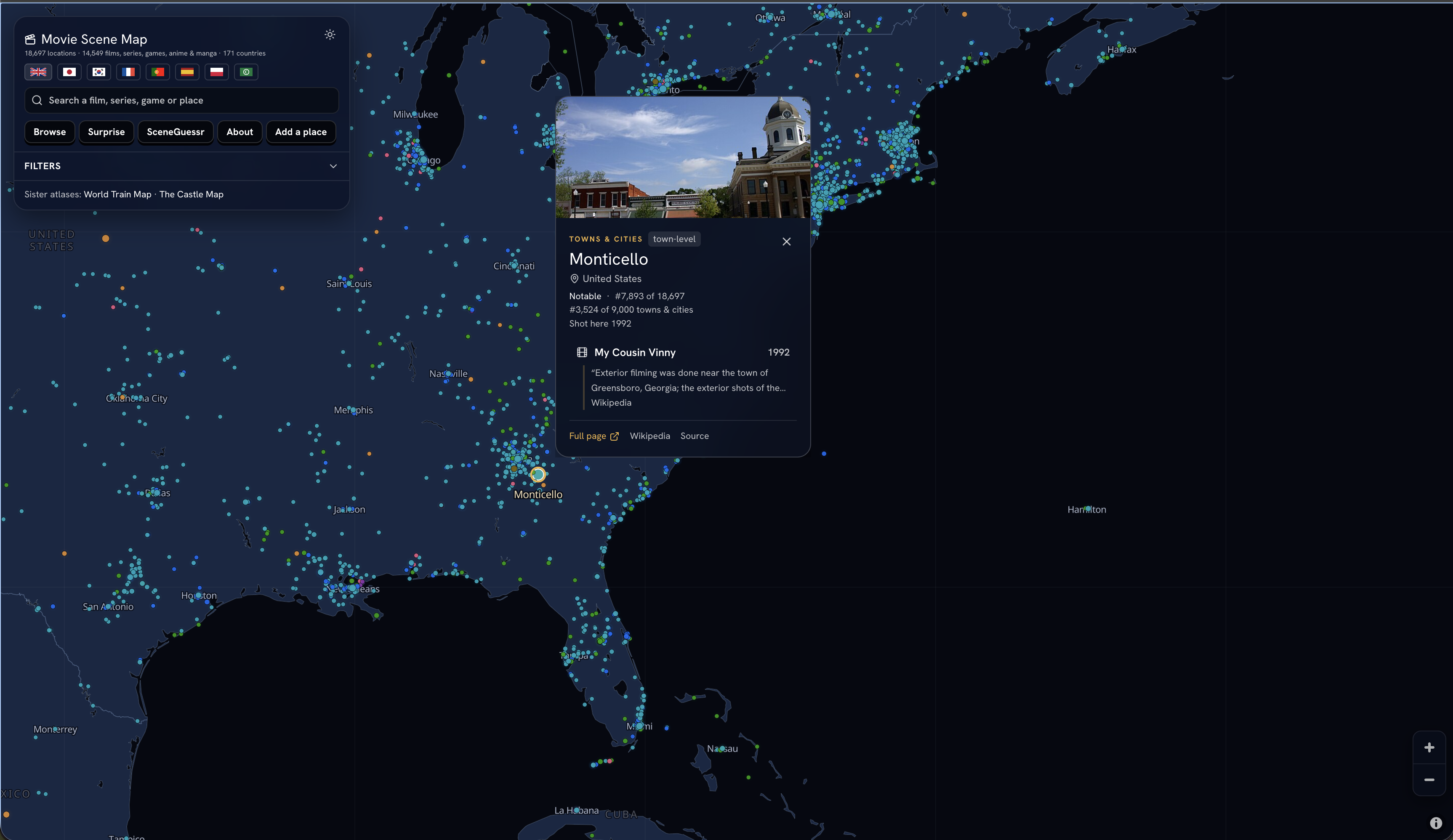 Movie Scene Map
