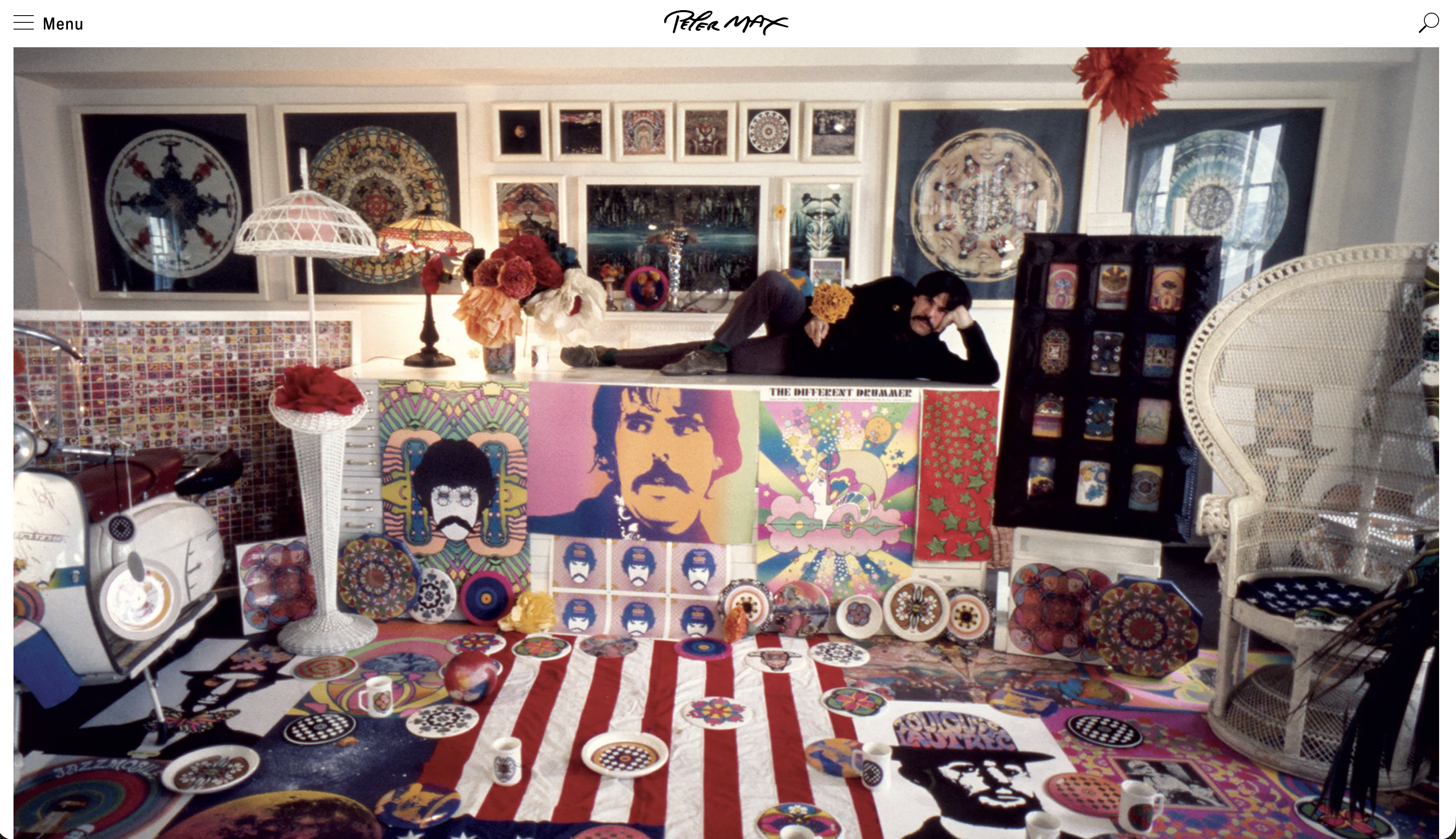 Screenshot of Peter Max Studio